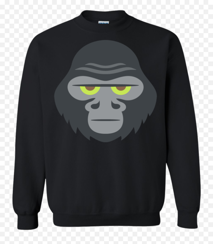 Gorilla Face Emoji Sweatshirt U2013 That Merch Store - Charlie Brown Ugly Christmas Sweater,Black Face Emoji