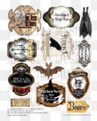 Label Clipart Apothecary Label Apothecary Transparent Free - Eagle Emoji,Emoji Water Bottle Labels
