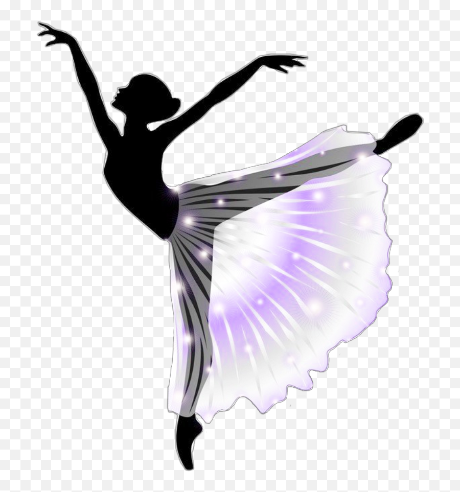 Ballerina Ballet Stickers Silhouette - Punte Danza Classica Colorate Emoji,Ballerina Emoji Copy And Paste