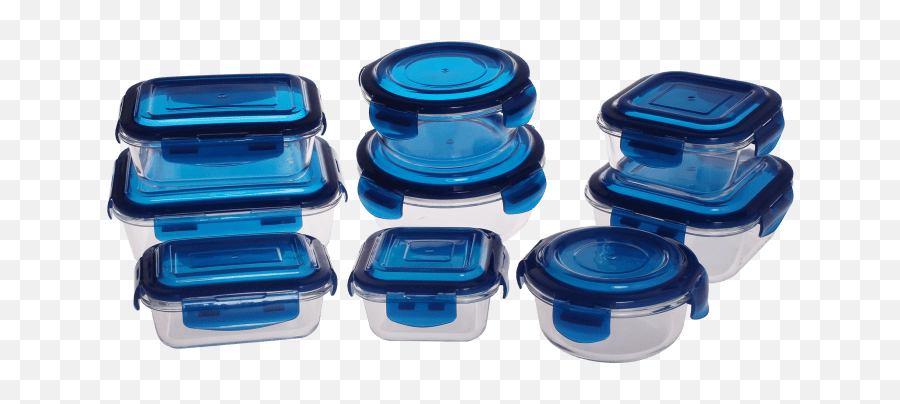 Coccot 18 - Piece Glass Food Storage Set Lid Emoji,Emoji Backpack And Lunchbox