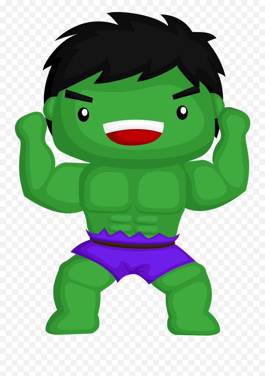 Hulk Sticker - Super Hero Cute Clipart Emoji,Hulk Emoji