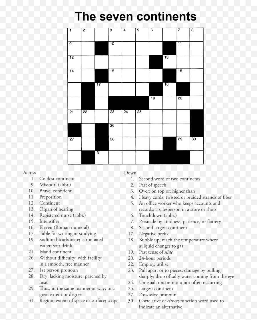 7 Best Printable Crosswords For Adults - Solid Emoji,A Language That Speaks In Emotions Crossword Puzzle