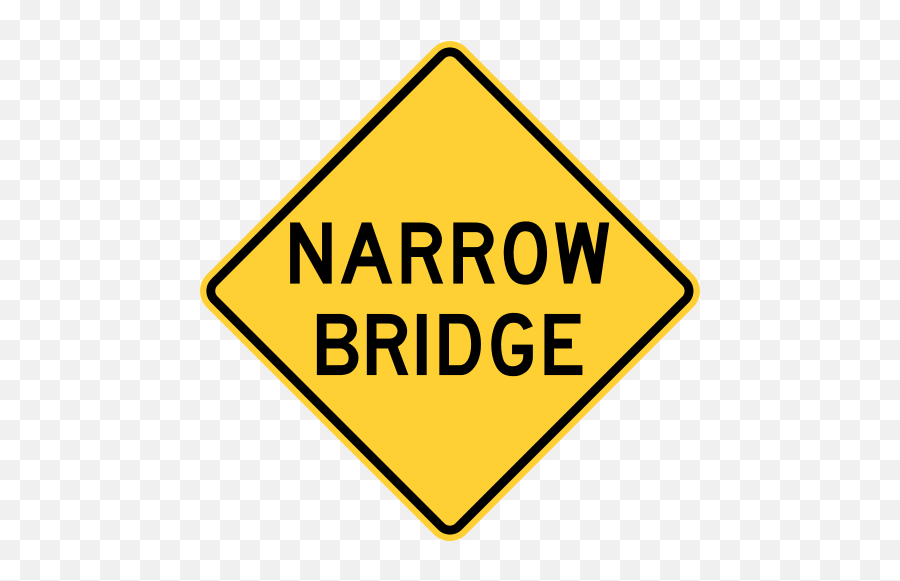 Symbols By Alphabetical Order N - Traffic Sign For Bridge Emoji,77 Emoticon Significado