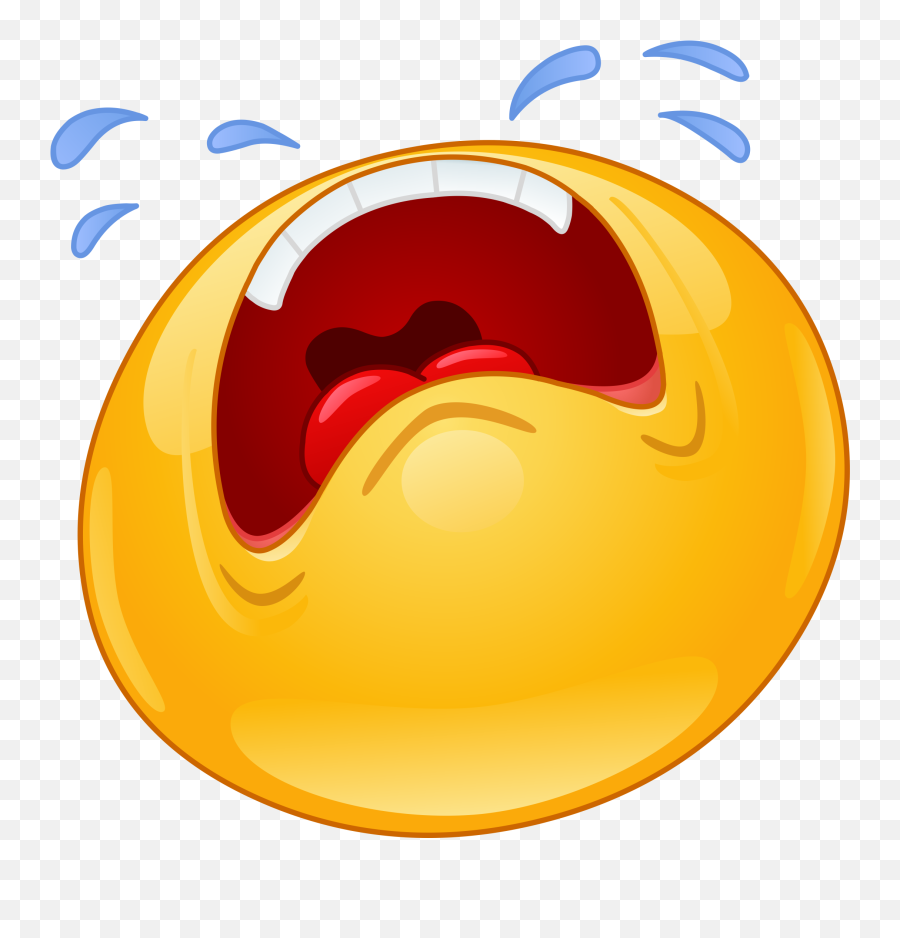 Download Hd Crying Emoji Decal - Sad Emoticon Transparent Sad Emoticon,Crying Emoji