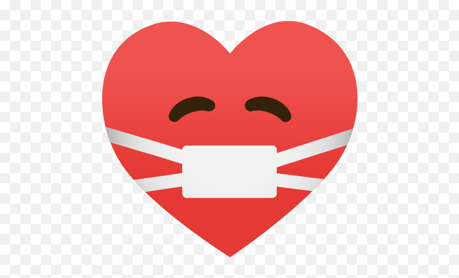 Face Mask Emojis Including A Heart - Heart With Mask Emoji,Mask Emoji