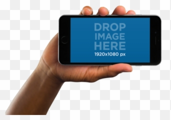 Download Black Iphone 6 In Landscape Position Over - Landscape Position Of A Phone Emoji,Emojis Across Ohones