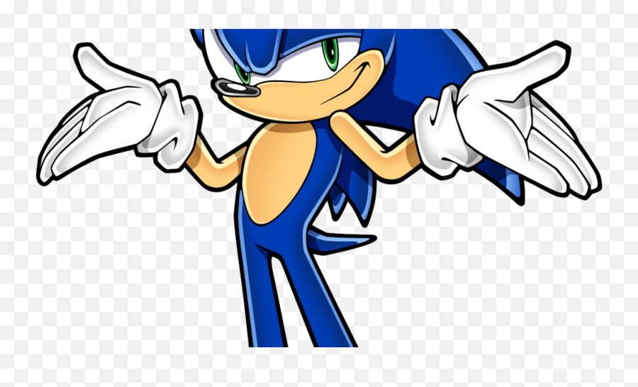 Sonic Shrugging Sonic The Hedgehog Know - Sonic Shrug Emoji,Kanye Shrug Emoticon Yahoo