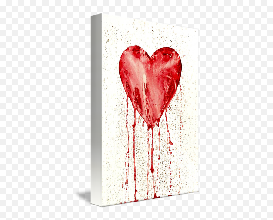 Broken Heart Bleeding Heart By Michal Boubin - Heart Bleeding Emoji,Broken Heart Emoticon Facebook Status
