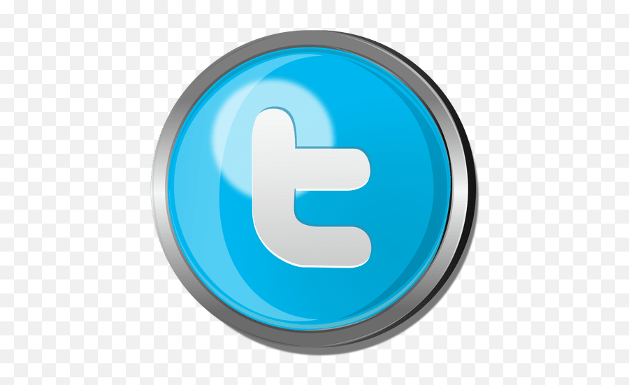 Twitter Round Metal Button Transparent Png U0026 Svg Vector Emoji,Double The Size Of Emoticon Twitter