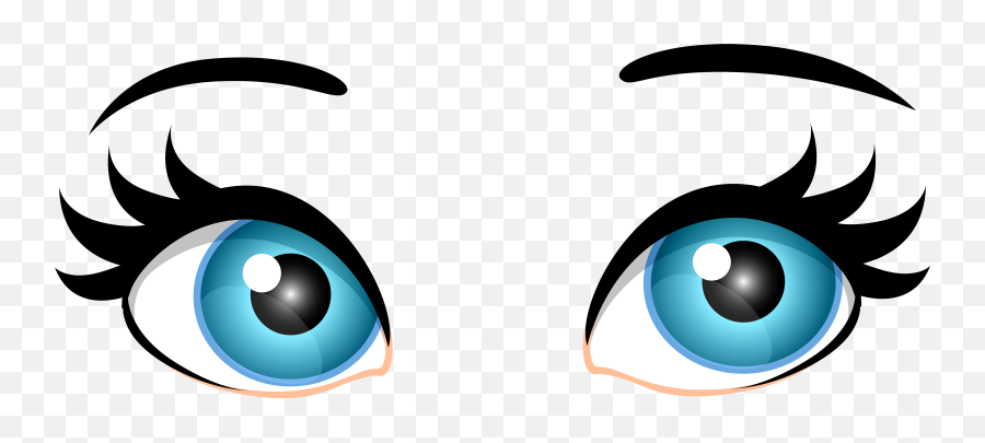 Blue Female Eyes Png Clip Art - Eyes Clipart Transparent Background Emoji,Eyeballs Emoji
