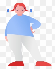 Fat Girl Standing Illustration In Png Svg Emoji,Stand Emoji Woman