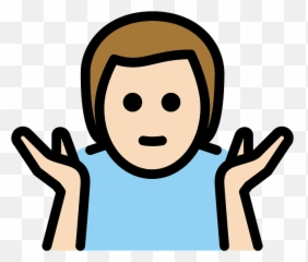 Man Shrugging - Happy Emoji,Should Shrug Emoji - Free Emoji PNG Images ...