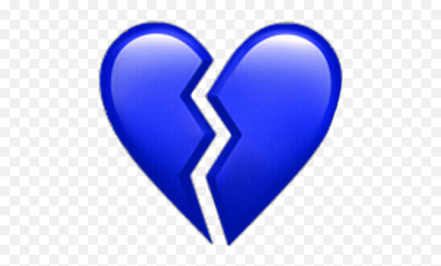 Blue Sad Brokenheart Broken Sticker By Soggy - Iphone Blue Broken Heart Emoji,Blue Sad Emoji