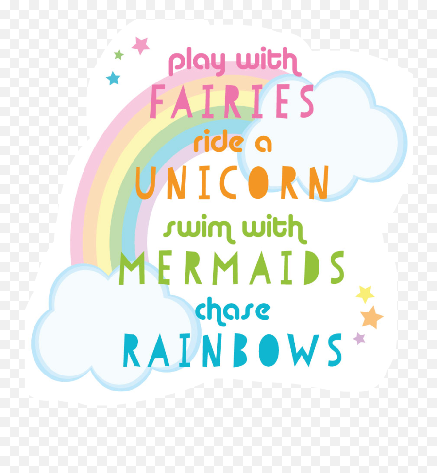 Unicorn Wall Sticker Uk Clipart - Play With Fairies Ride A Unicorn Swim Emoji,Peeking Behind Wall Emoji