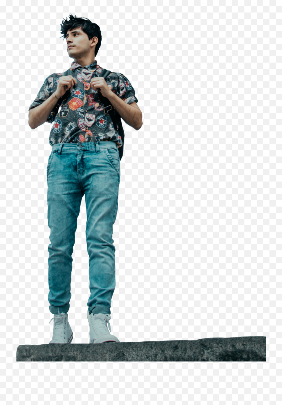 Man Boy Person People Standing Jeans - Standing Emoji,Male Emoji Pants