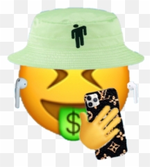 Billieelish Sticker Emoji Hat Sticker - Mobile Phone,Airpod Emoji