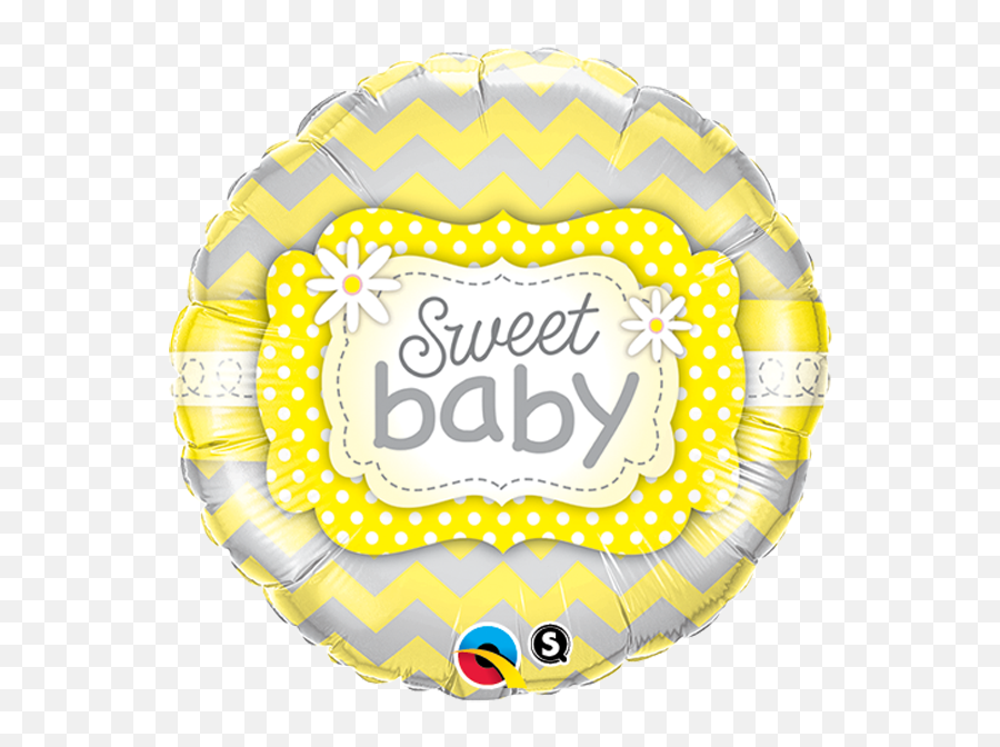 18 Sweet Baby Yellow Patterns Qualatex Foil Balloon U2014 Edu0027s - Golf Ball Balloon Emoji,Emoji Movie Baby Donuts Pictures