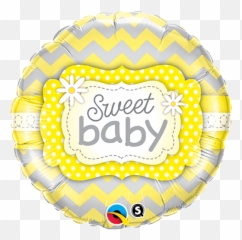 18 Sweet Baby Yellow Patterns Qualatex Foil Balloon U2014 Edu0027s - Golf Ball Balloon Emoji,Emoji Movie Baby Donuts Pictures