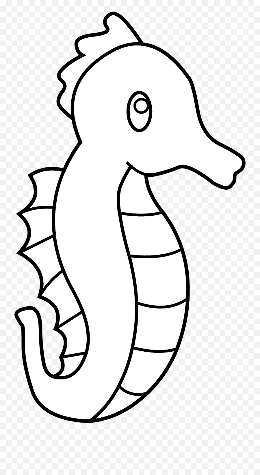 Seahorse Clipart Black And White Free Clipart Images 2 - Simple Cartoon Sea Horse Emoji,Fish Horse Emoji