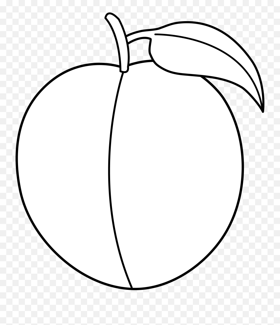 Peach Clipart Black And White Free Images 2 - Clipartix Plum Black And White Emoji,Peach Emoji Png