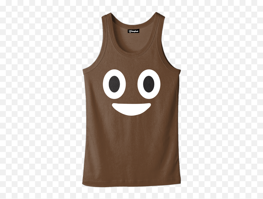 Emoji Poop Tank - Getonfleek Sleeveless,Neck Emoji