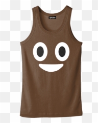Emoji Poop Tank - Getonfleek Sleeveless,Neck Emoji