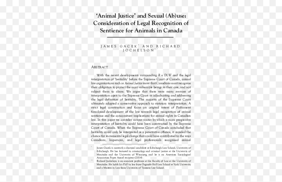 Animal Welfare Law Research Papers - Document Emoji,Emotion Recognition Definito