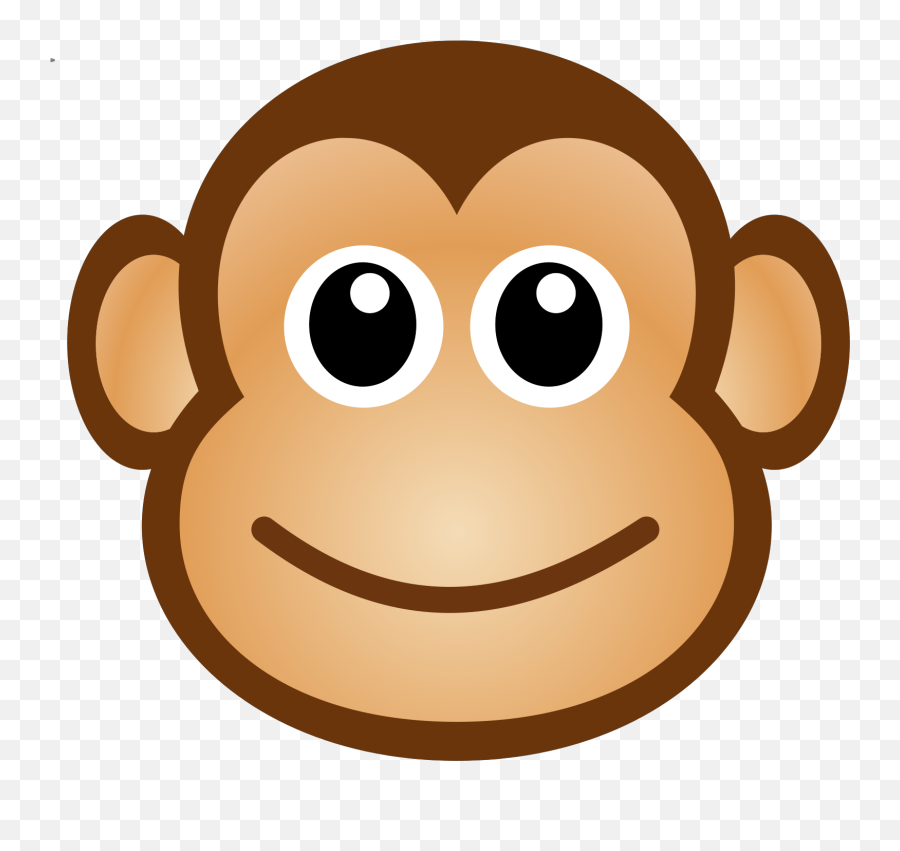 Monkey Face Clipart - Monkey Clipart Emoji,Three Emoji Monkeys In Trees