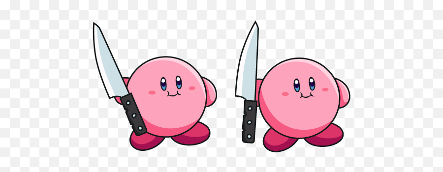 Custom Cursor - Kirby With A Knife Cursor Emoji,I Have 2 Emotions Meme Kirby