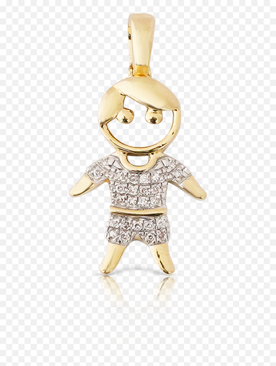 10k Yellow Gold Diamond Boy Pendant 0 - Solid Emoji,Metal Band Names In Emojis Answers