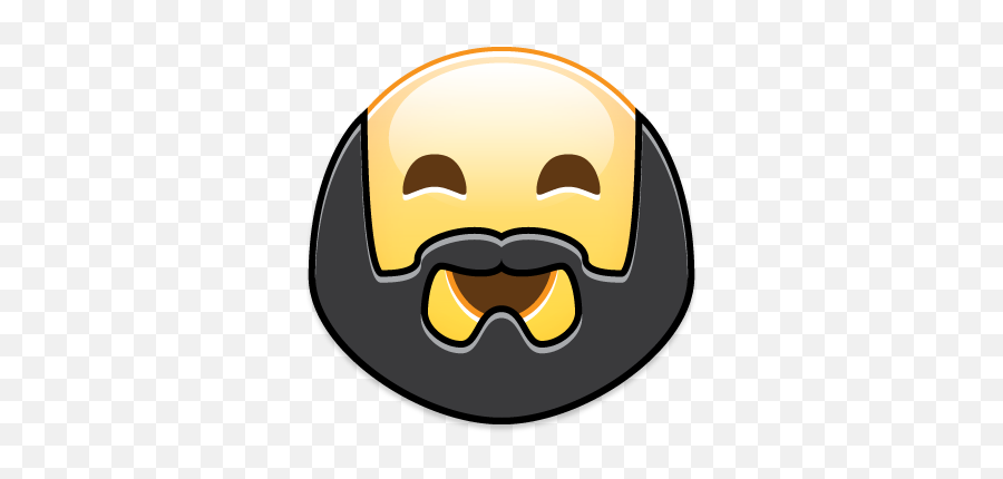 Emoji Jason Morgado Art - Happy,Beard Emoji