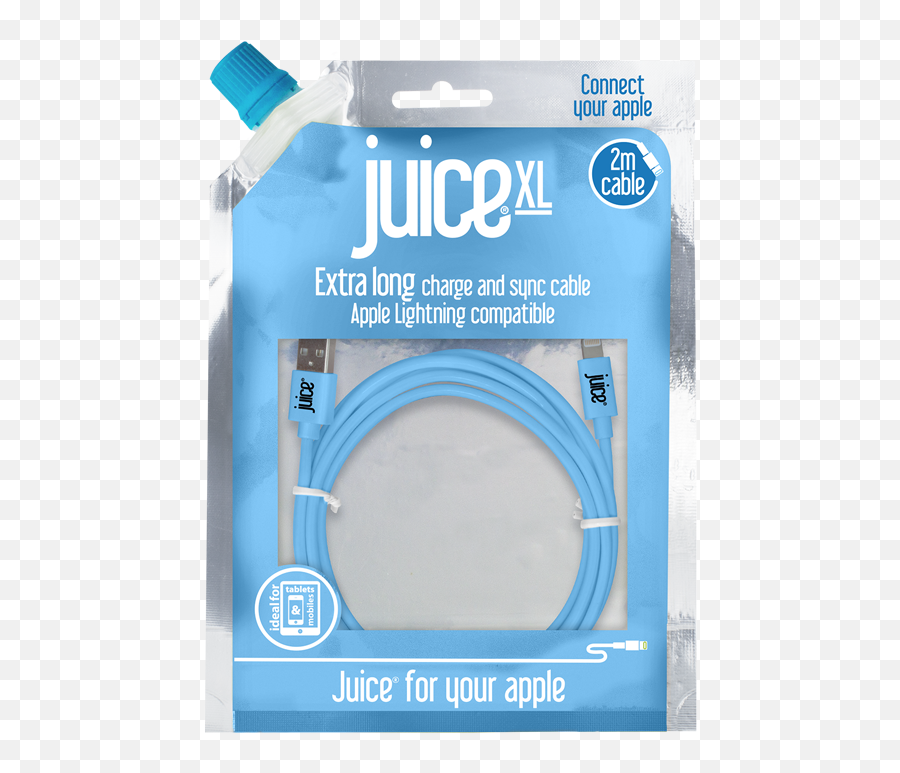 Juice Cable Lightning Aqua 2 Mtr - Portable Emoji,Emoji Car Plug Battery