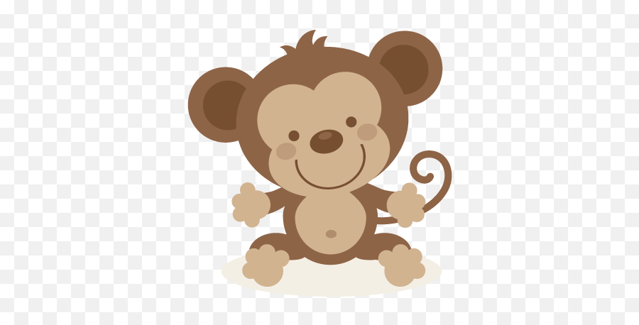 Silhouette Design - Baby Monkey Clipart Cute Emoji,Barrel Of Monkeys Emoticon