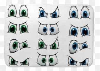 Set Of Cartoon Eyes Showing Various - Cartoon Eyes To Print Emoji,Mat 1008 Emoji Emotions Rug