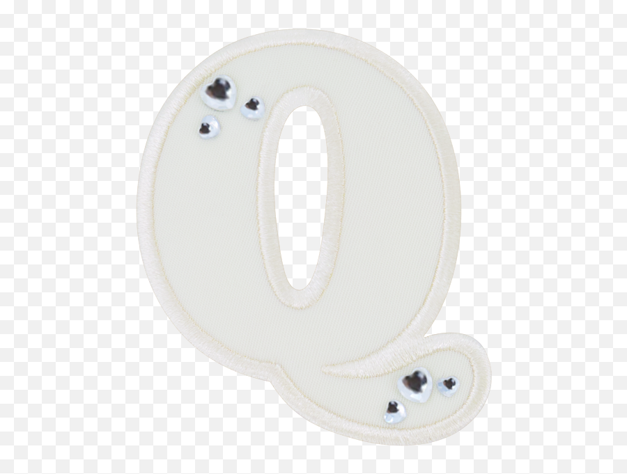 Winter White Cozy Letter Patch Emoji,4 Clover Emoji