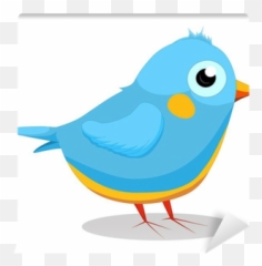 Wall Mural Cute Baby Blue Bird Cartoon - Pixersus Emoji,Green Bird Emoji