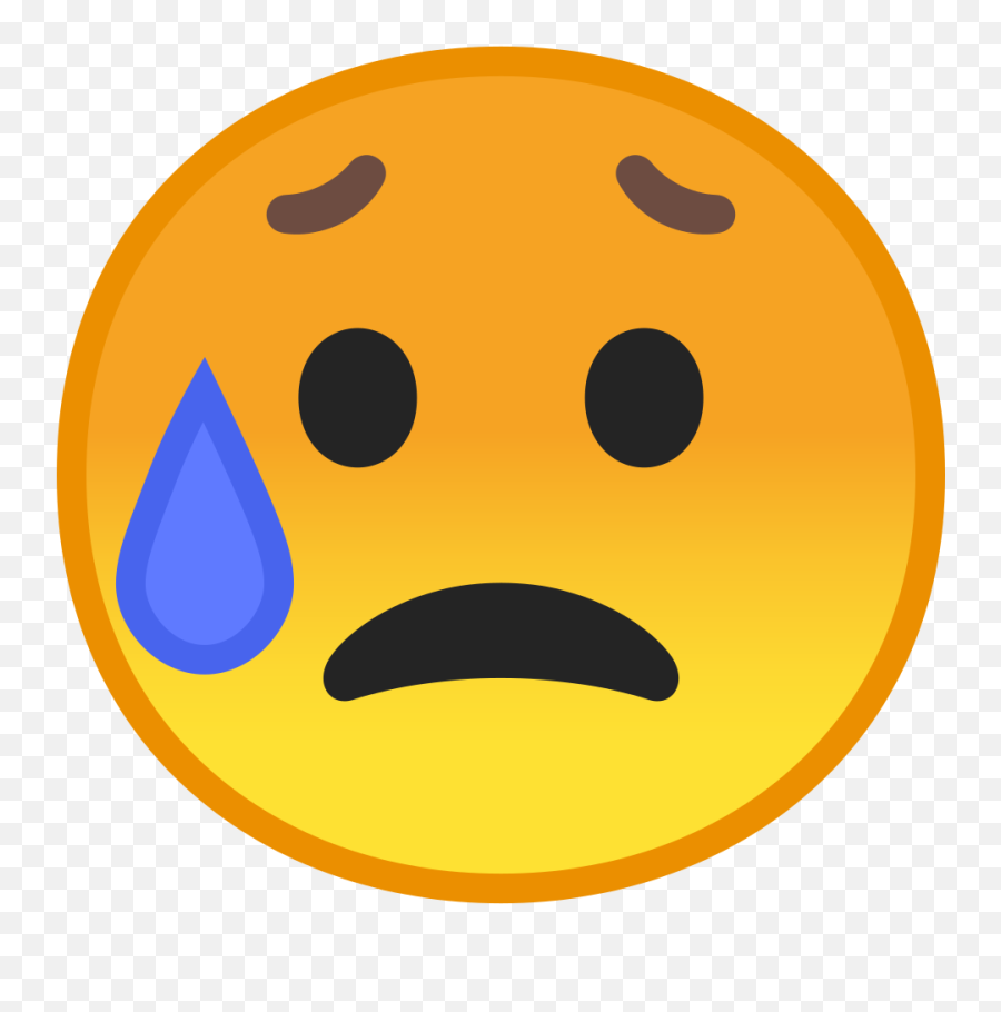Sad But Relieved Face Icon Noto Emoji Smileys Iconset Google - Icon Face Sad,Monocle Emoji