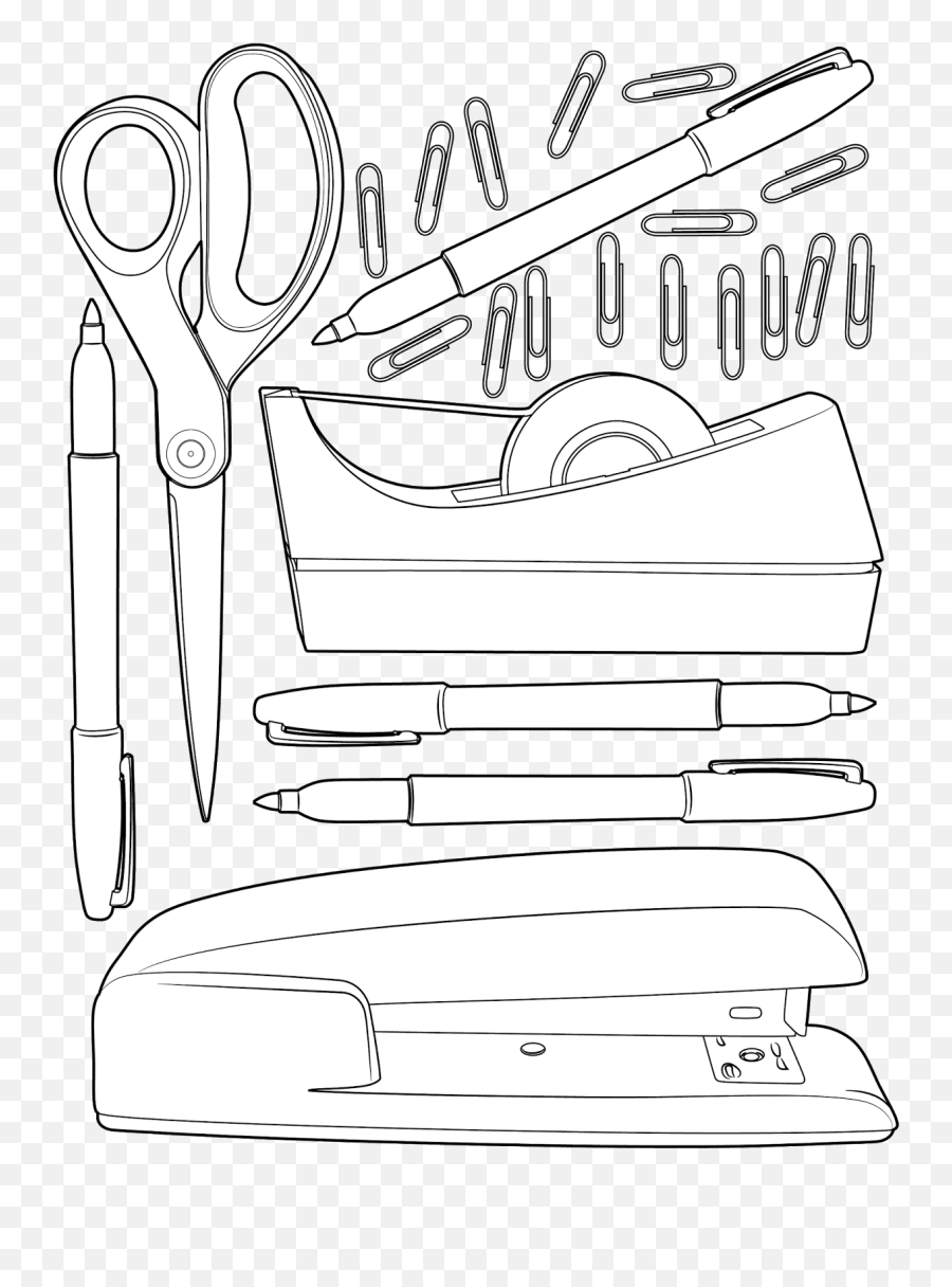 Office Supplies - Office Supplies Coloring Pages Emoji,Fergalicious Emoticon