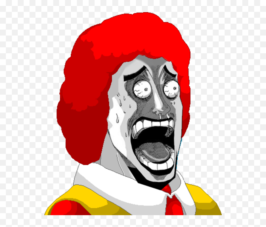Face - Shocked Face Meme Png Emoji,Ronald Mcdonald Emoji