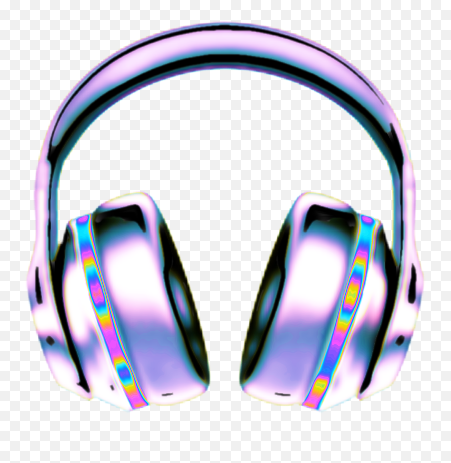 Headphones Emoji Trippy Sticker - Transparent Neon Headphones Png,Trippy Emoji