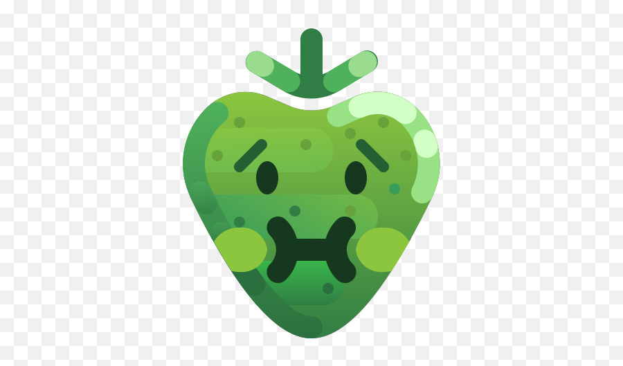 Emoji Nauseated Sick Strawberry Icon - Fresh,Nauseated Emoji