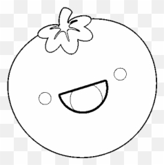 Smiling Tomato Coloring Page - Coloringcrewcom Dot Emoji,Black And White Cute Coloring Sheets Of Foods And Emojis