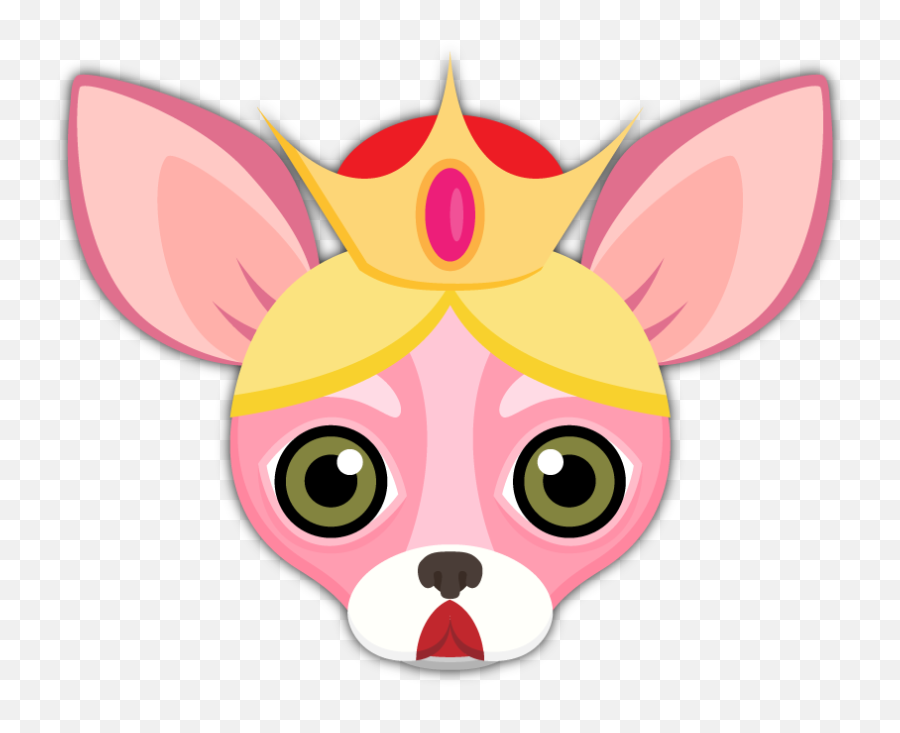 Pink Valentineu0027s Chihuahua Emoji Stickers - Chihuahua Chihuahua,Princess Emoji