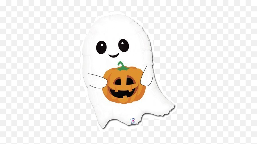 Foil Shape Balloon Cute Lil Ghost - Cute Halloween Ghost Emoji,Ghost Emoji Pumpkin