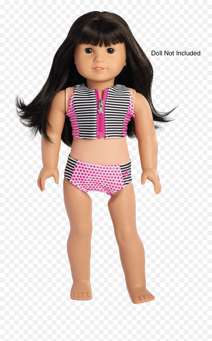 Girl Truly Me Stripes Dots Swimsuit - American Girl Swimsuit Emoji,Diy American Girl Doll Emoji Pillows