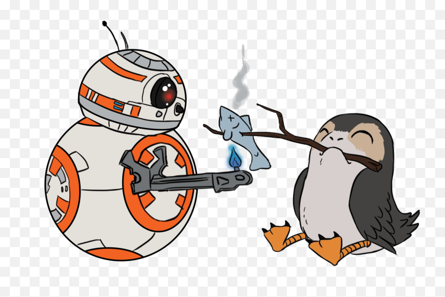 Star Wars Roasted Porg Clipart - Star Wars Porg Clipart Emoji,Chewbacca Emojis