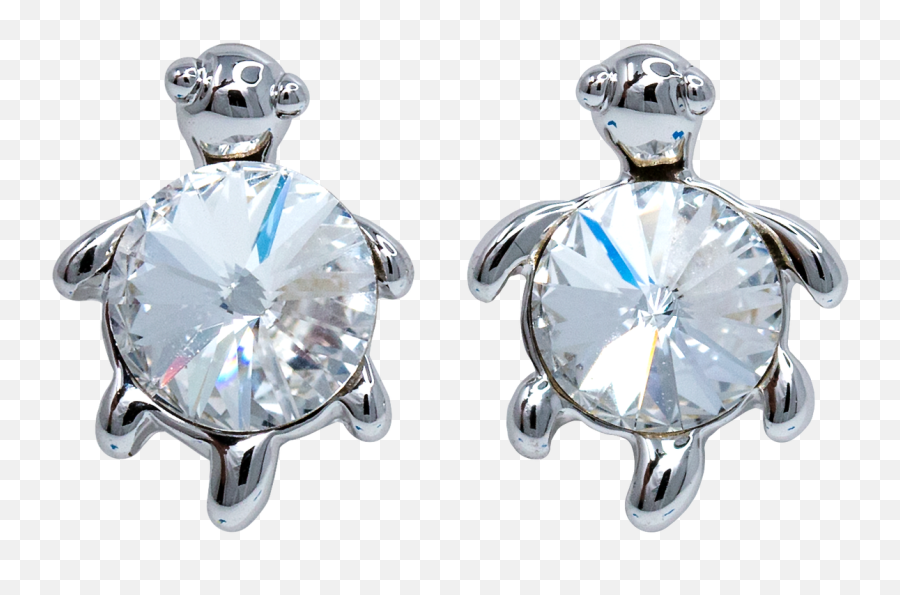 Turtle With Crystal Earrings - Solid Emoji,Ice Crystals Emotions