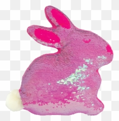 Bunny Reversible Sequin Pillow - Brahman Emoji,Bunny Heart Emoji