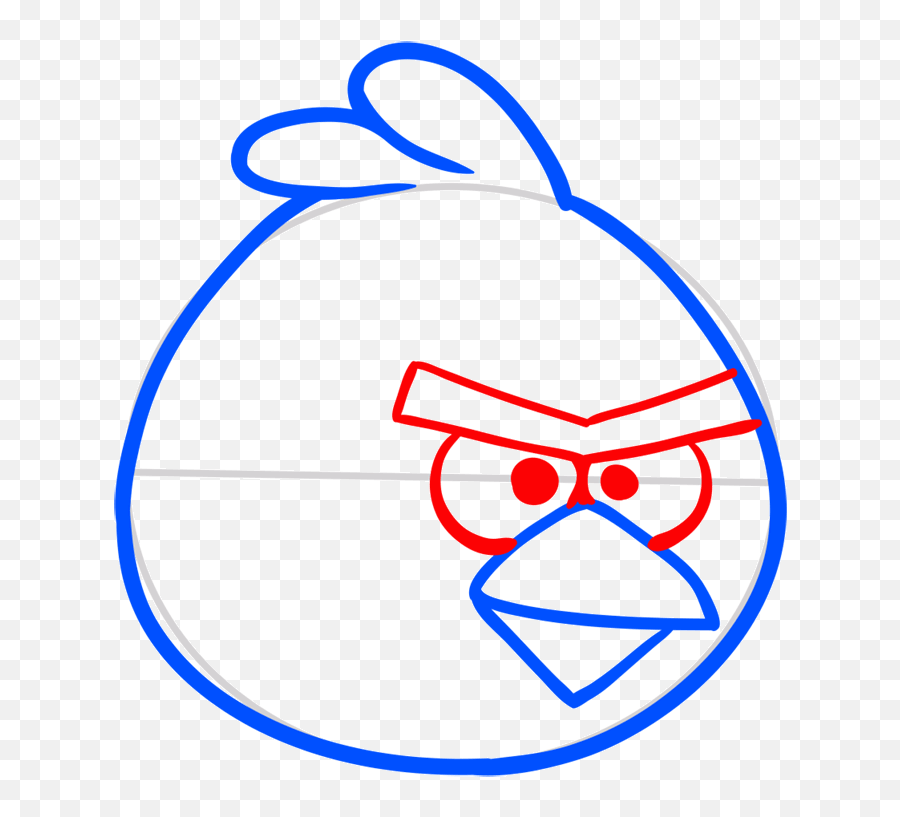 Learn How To Draw A Red Bird - Angry Bird Drawings Easy Angry Birds Seasons Coloring Pages Emoji,Angry Birds Gummies With Emojis?!?!