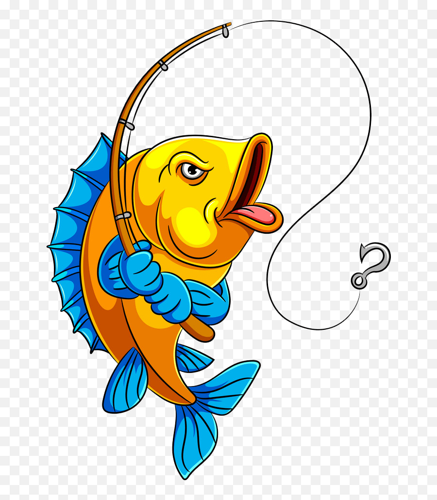 Fishing Pole Clipart - Cartoon Fishing Emoji,Fishing Rod With Fish Emoji